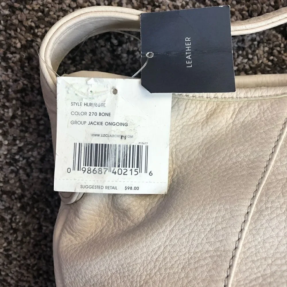NWT Liz Claiborne Leather Hobo